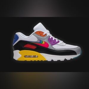 Nike White Multi-Color Sneakers